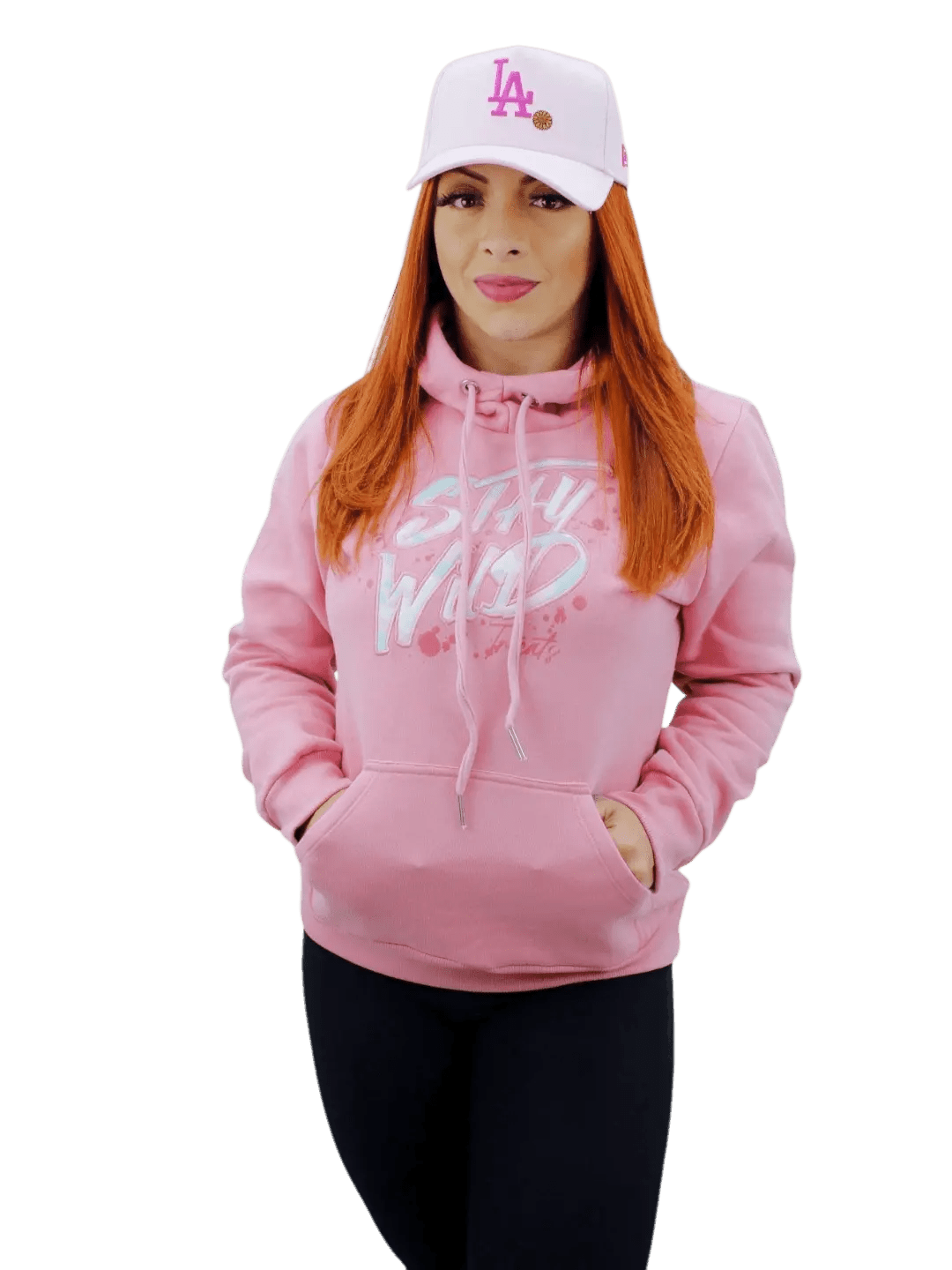 Moletom Feminino Tricats Canguru Stay Wild - Rosa - Ale Imports