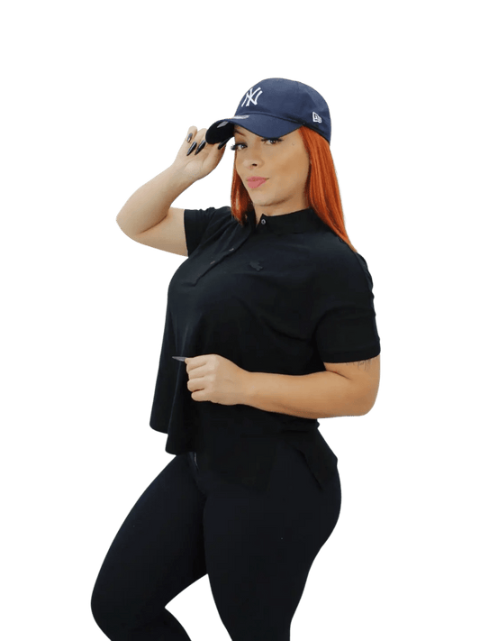 Polo Lacoste Feminina - Preta - Ale Imports
