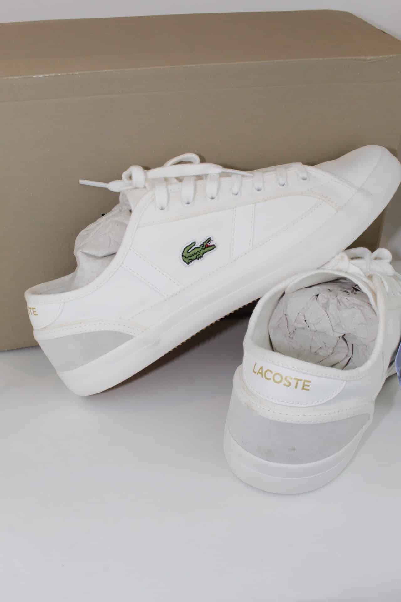 Tênis Lacoste Masculino Sideline - Bege - Ale Imports